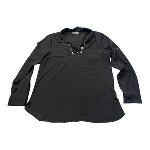 Calvin Klein black long sleeve top size medium